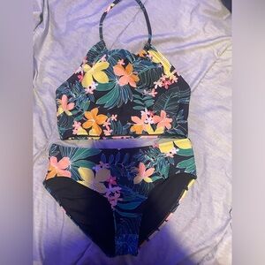 Floral kids 2 piece bathing suit